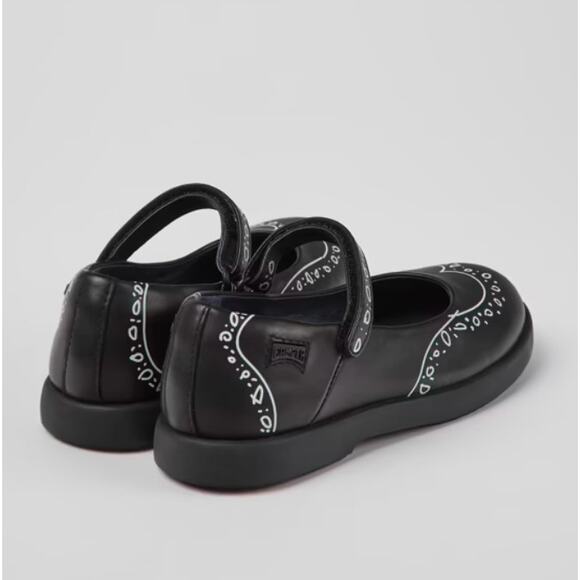 Camper TWINS Mary Jane Girls Black Leather Ortholite Shoes Girls Size K 3 EU 35 - Picture 2 of 7